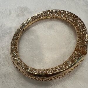 Bronze Italy Filigree Bangle Bracelet